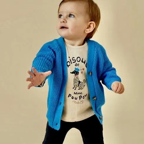 AMOUR TOUJOURS - Organic Cotton Classic Cardigan Sweater