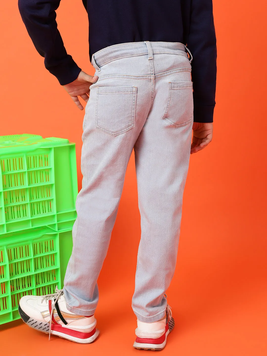 Boys Light Blue Slim Fit Jeans