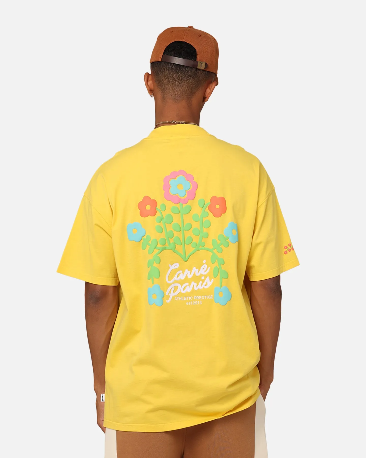 Carre Floraux Oversized T-Shirt Yellow