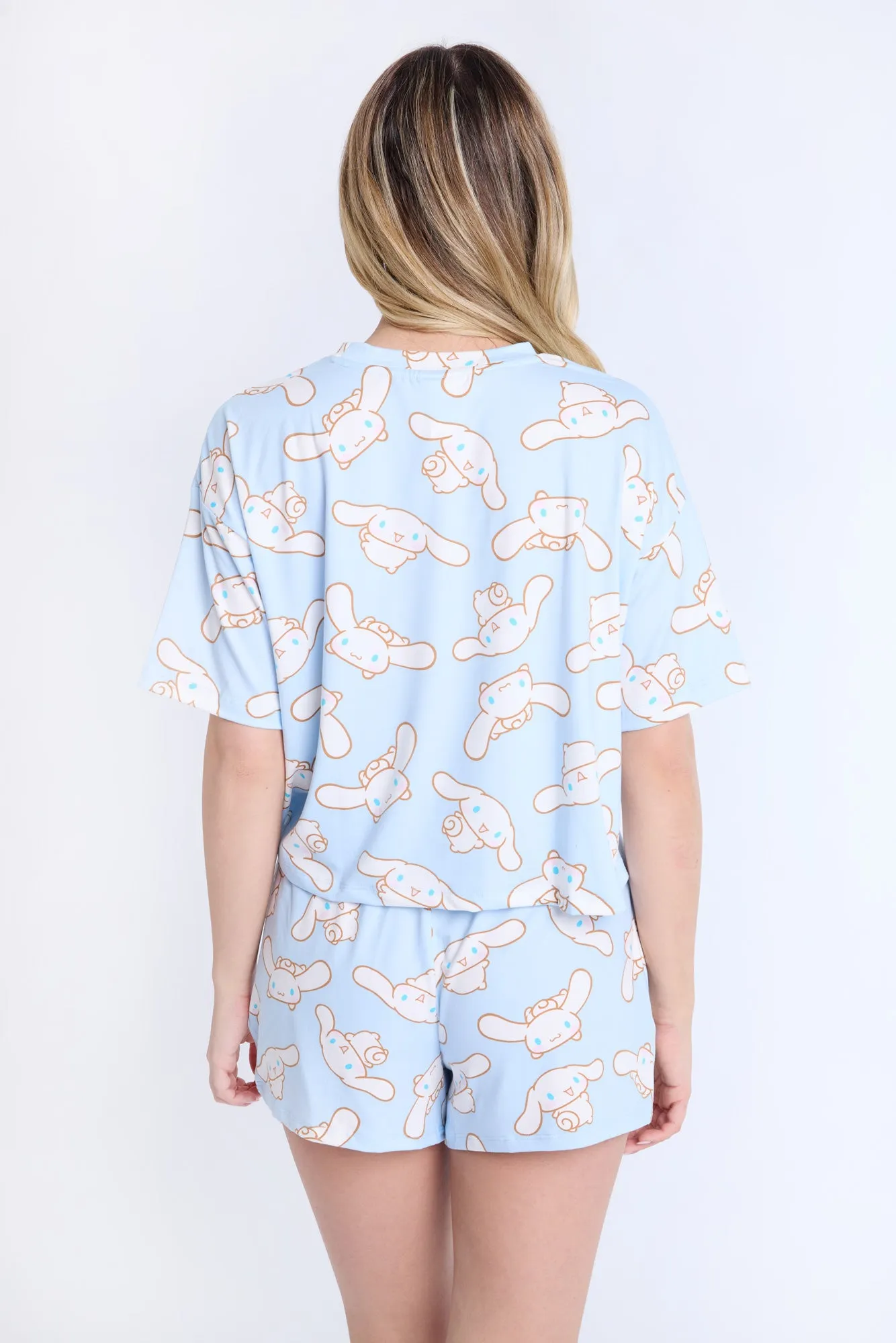 Cinnamoroll AOP 2-Piece Pajama Tee & Shorts Set