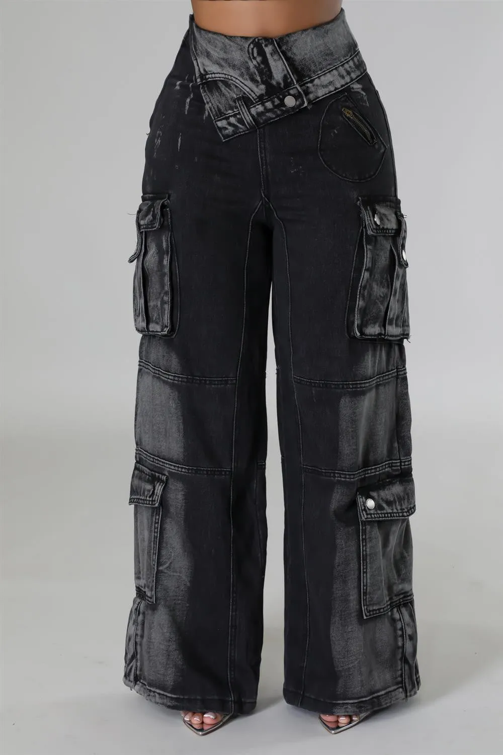 CLAUDIA HIGH WAIST CARGO JEANS
