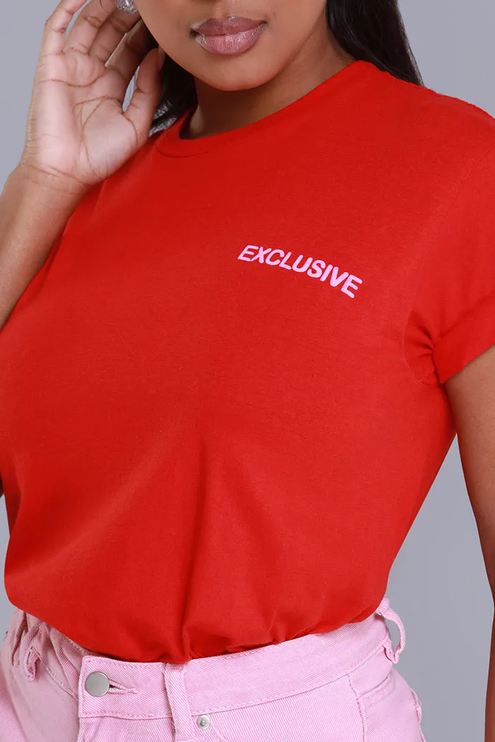 Clean Up Crew Graphic T-Shirt - Red
