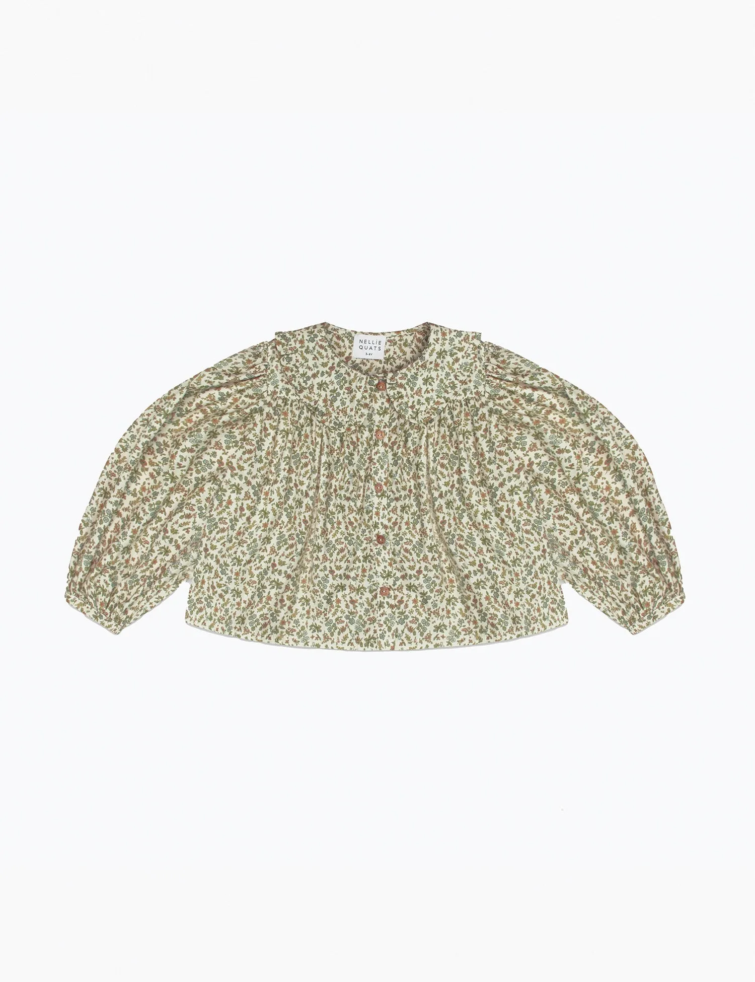 Duck, Duck, Goose Blouse in Oat Busy Wild Floral