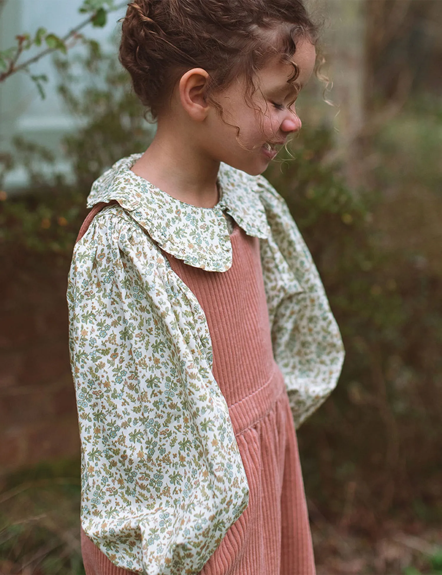 Duck, Duck, Goose Blouse in Oat Busy Wild Floral