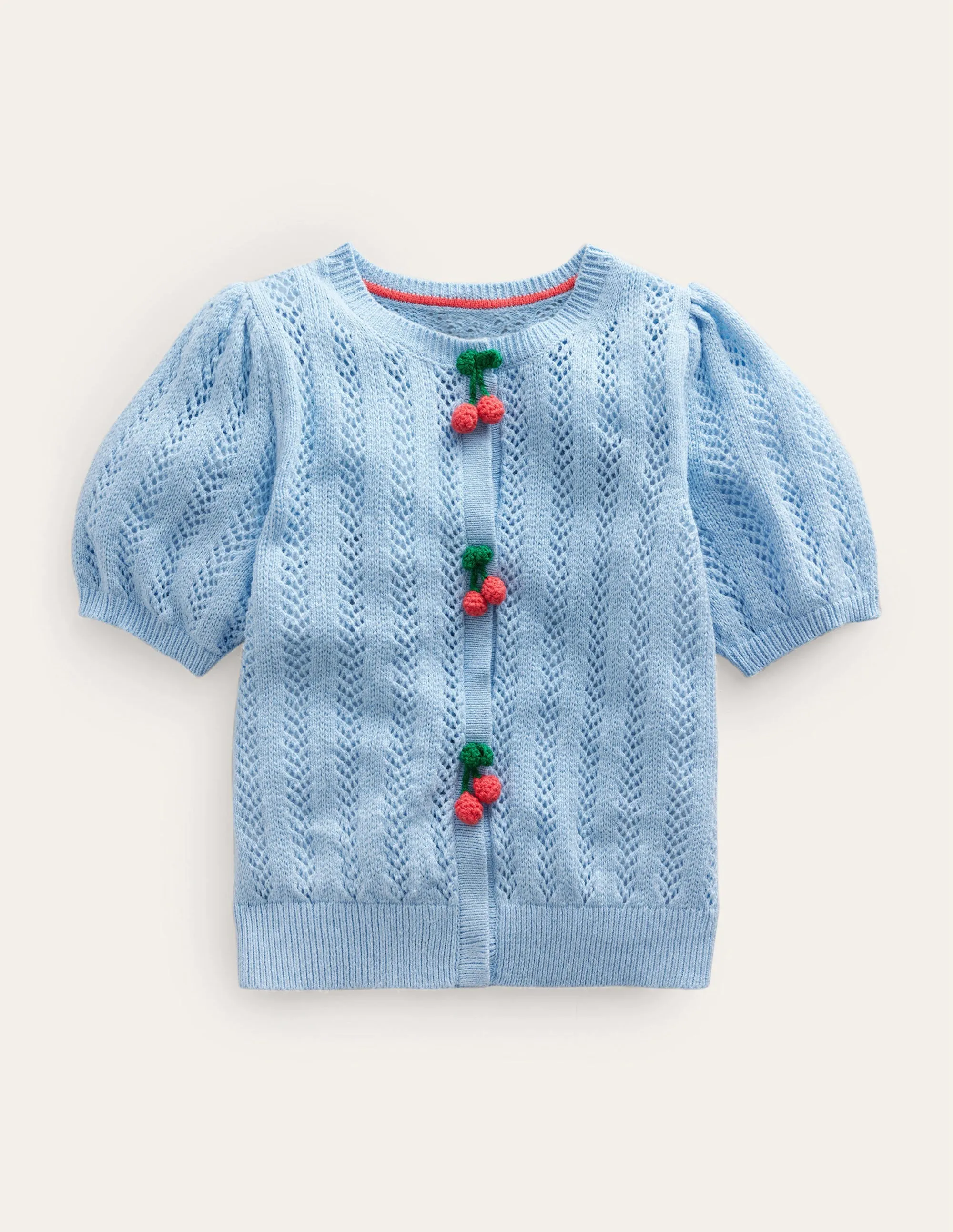 Fruit Crochet Cardigan-Brunnera Blue