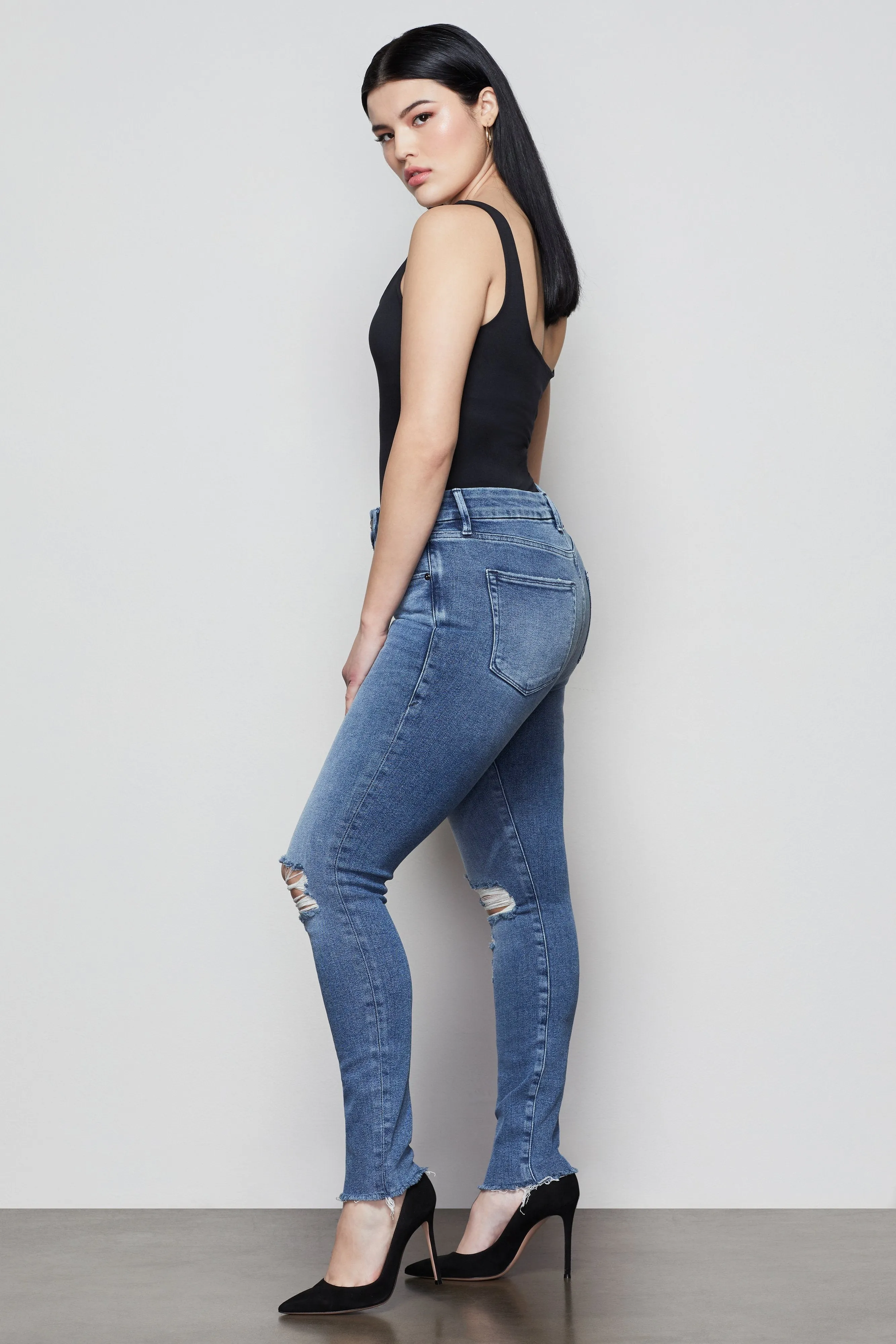 GOOD LEGS FRAY HEM | BLUE430