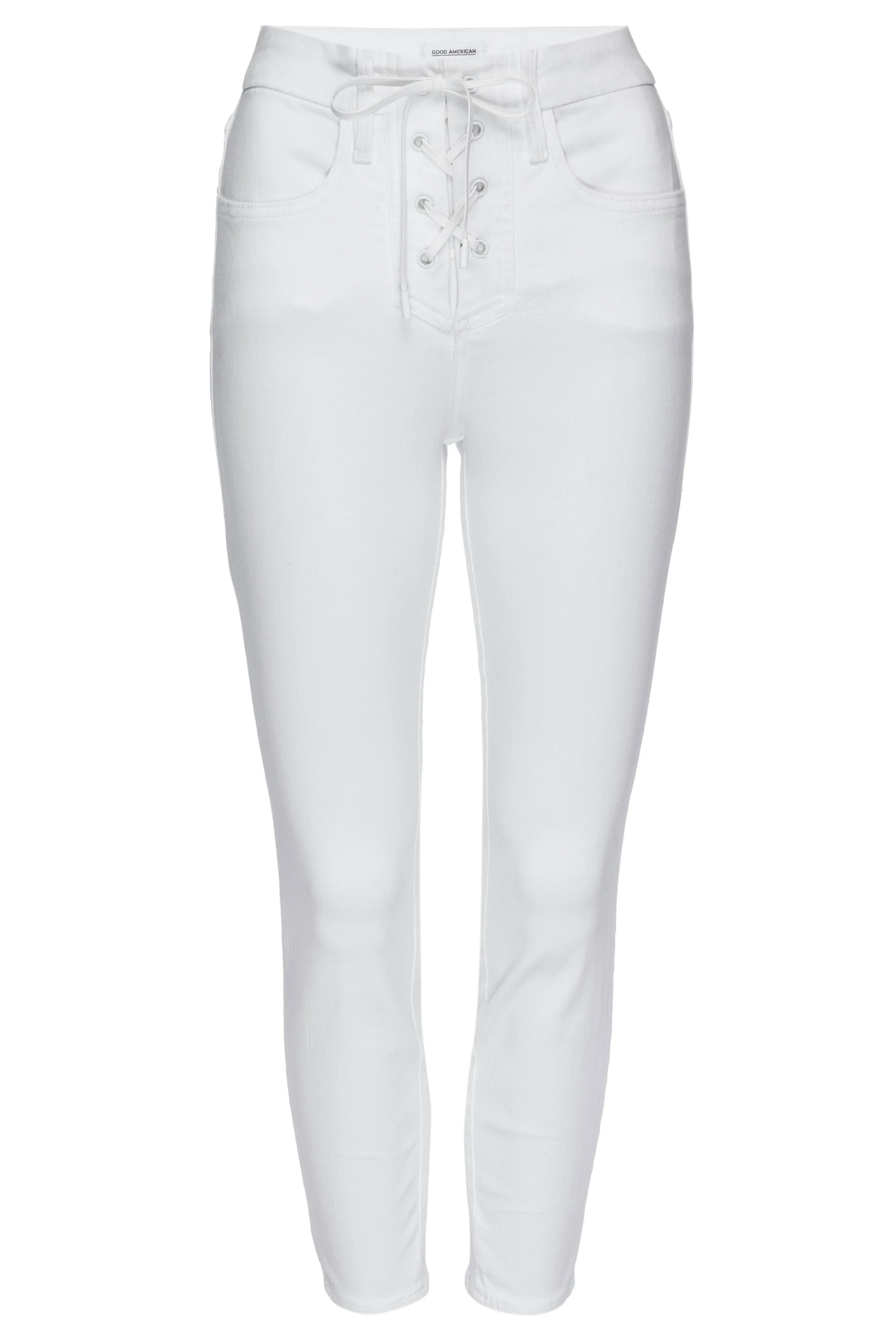 GOOD WAIST CROP LACE UP | WHITE001