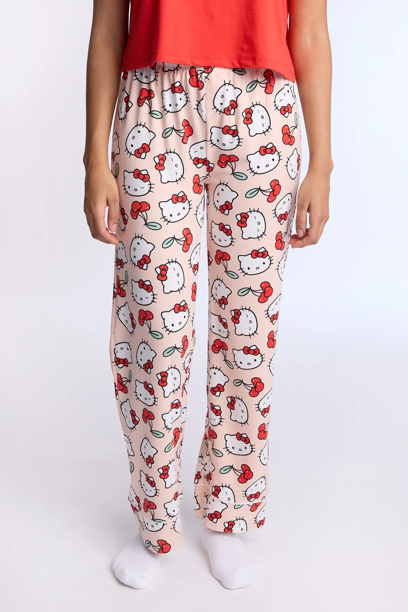Hello Kitty Cherry 2-Piece Pajama Tee & Pant Set