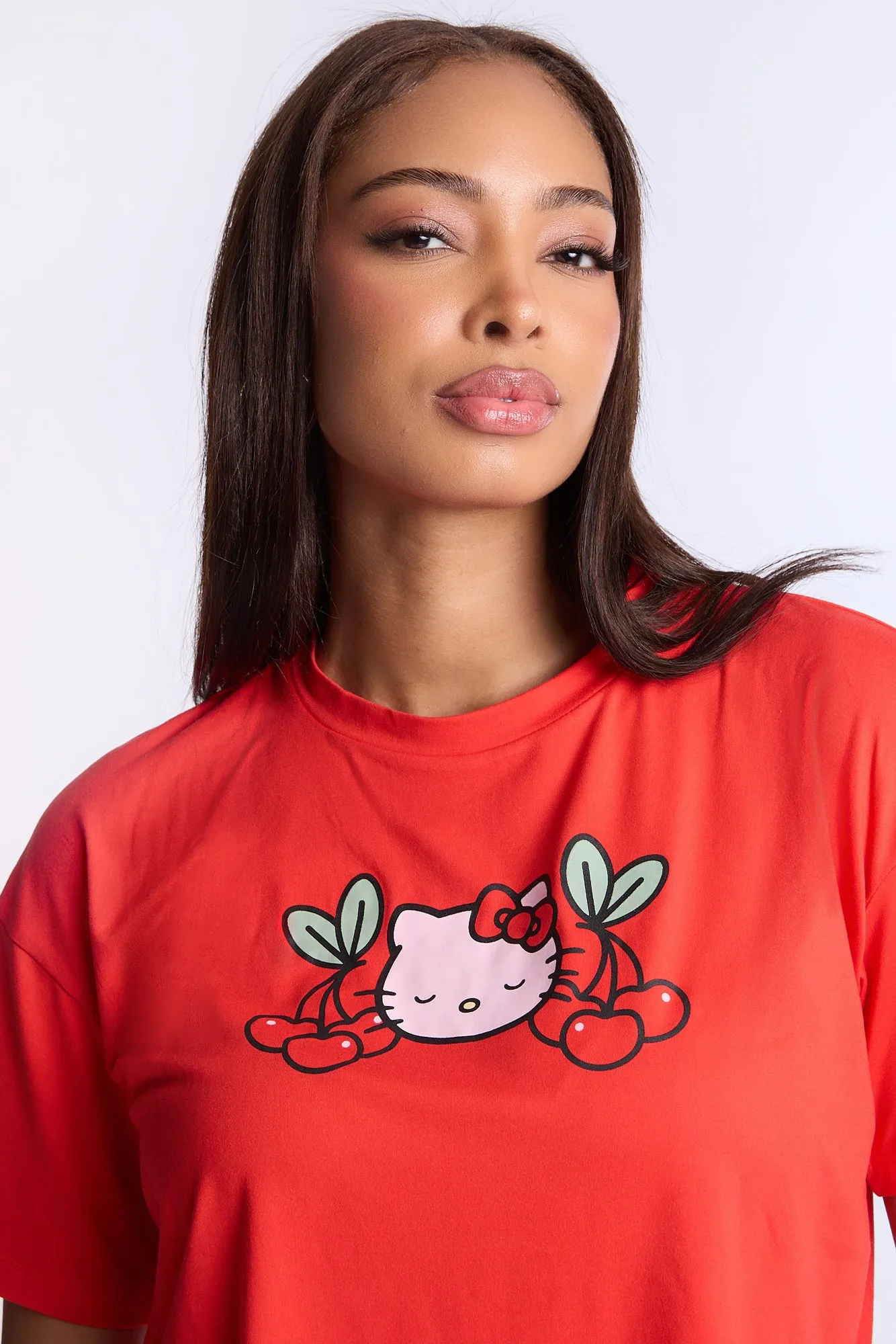 Hello Kitty Cherry 2-Piece Pajama Tee & Pant Set