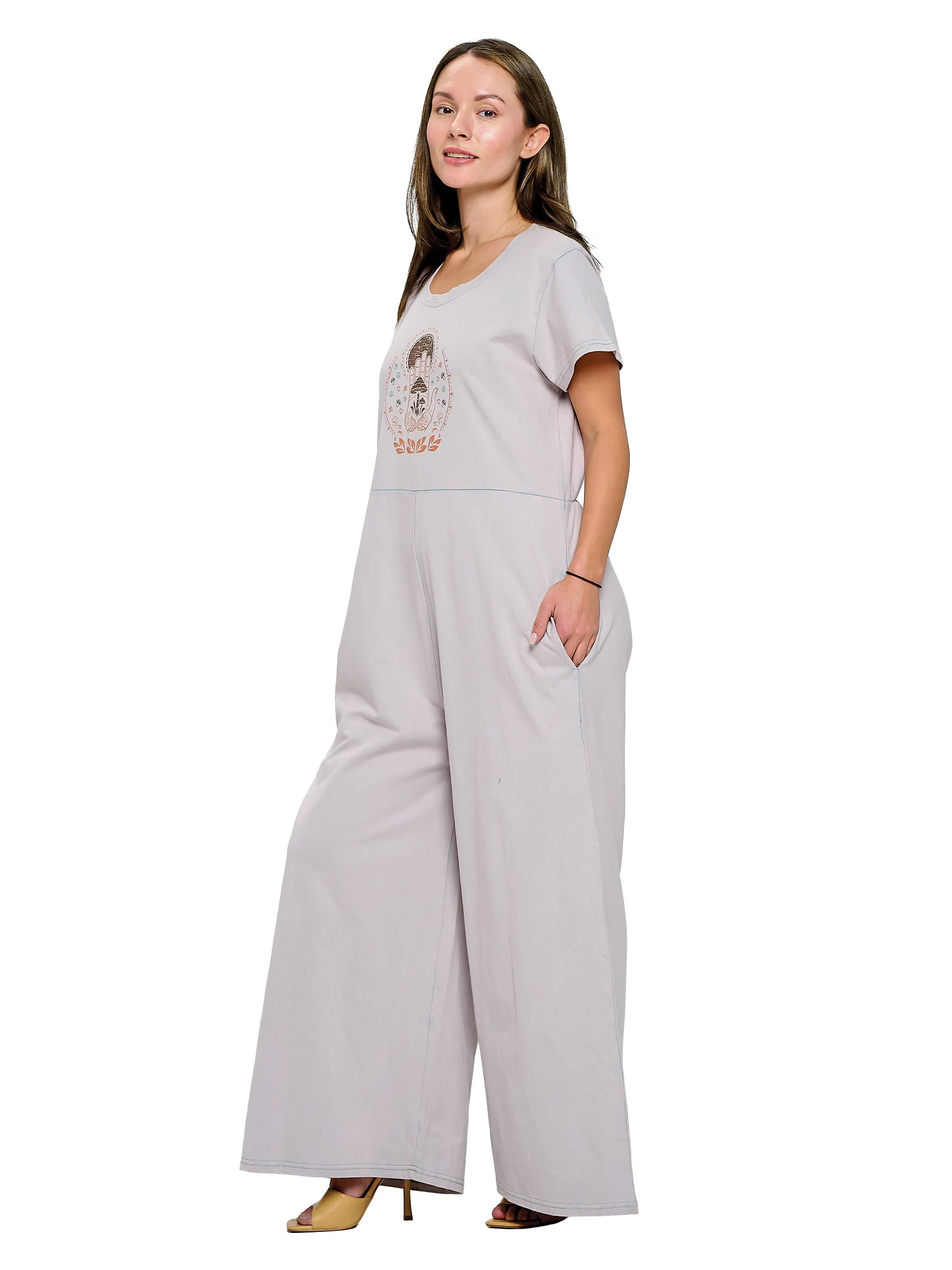Jumpsuit Hamsa Mushroom Print