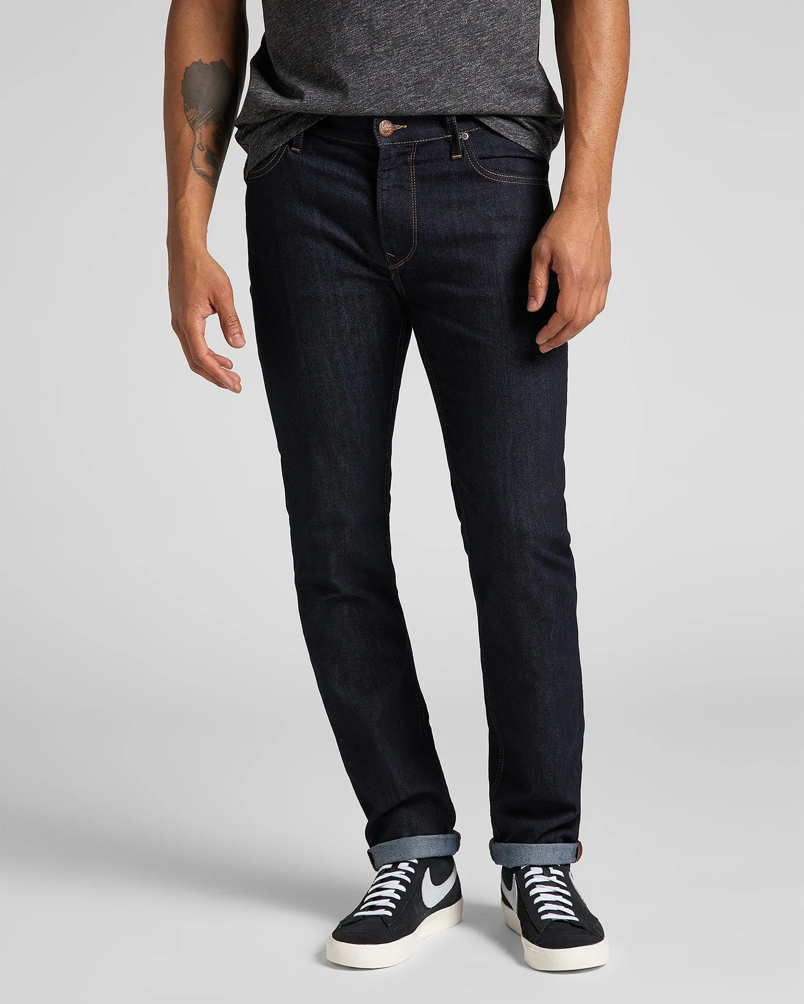 Lee Rider Slim Fit Mens Jeans - Rinse