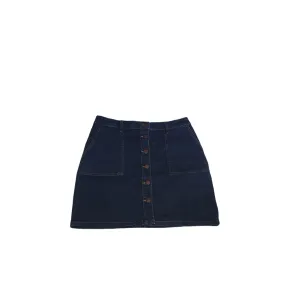 M&S Button Up A- Line Mini Skirt UK14 W32