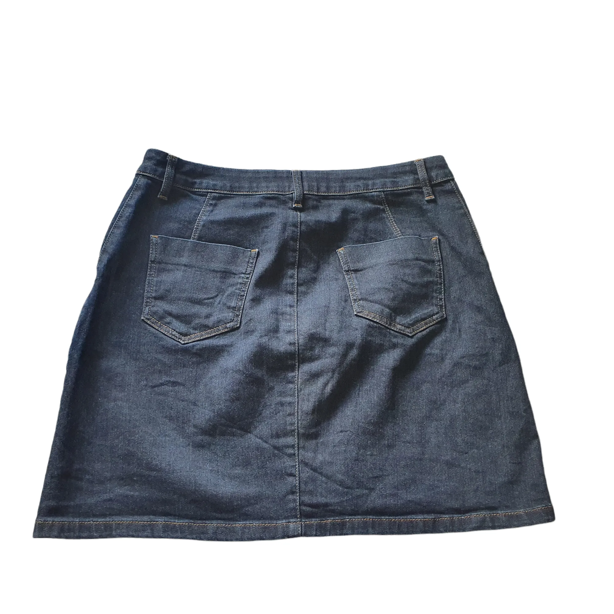 M&S Button Up A- Line Mini Skirt UK14 W32