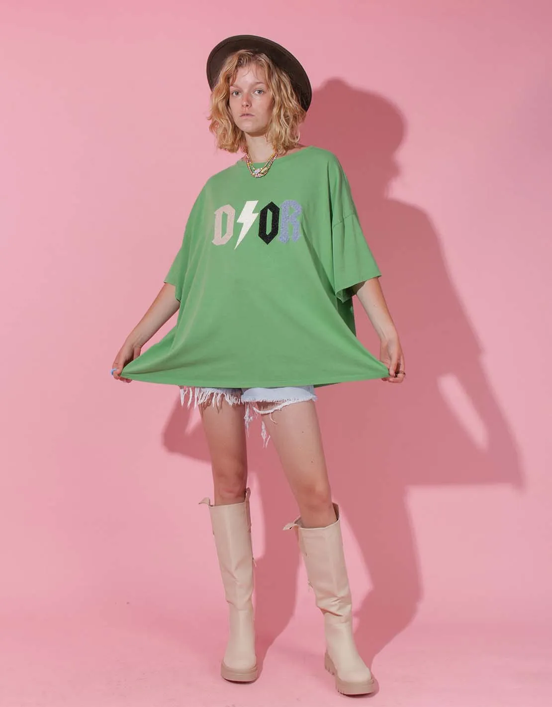 Oversized thunder print tshirt II