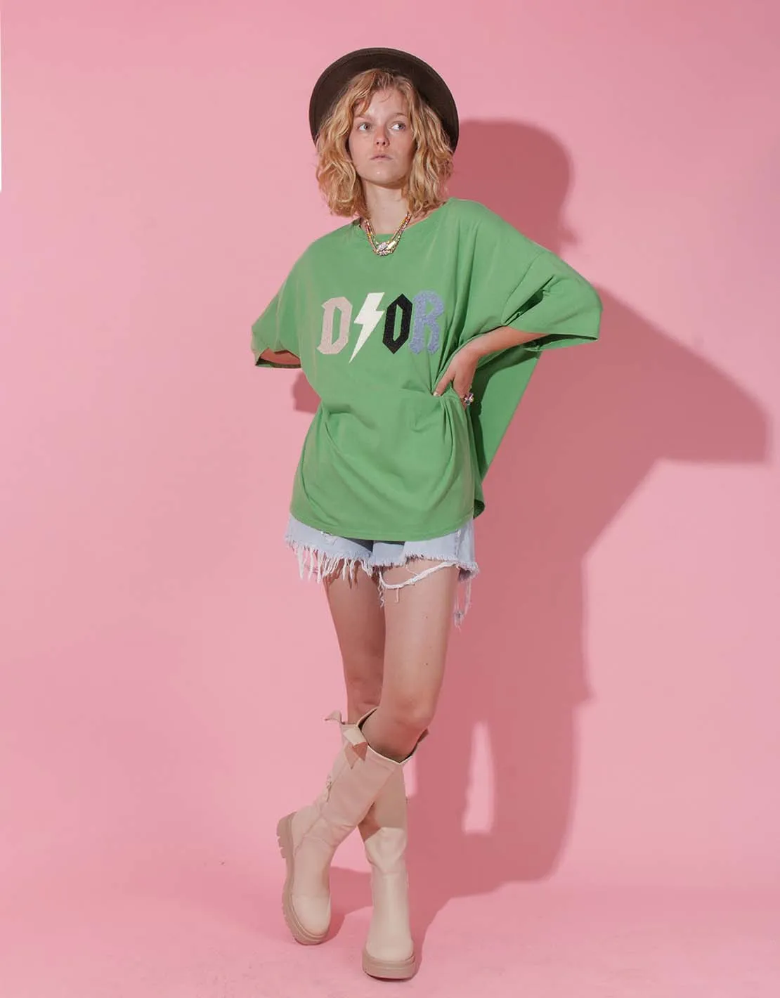 Oversized thunder print tshirt II