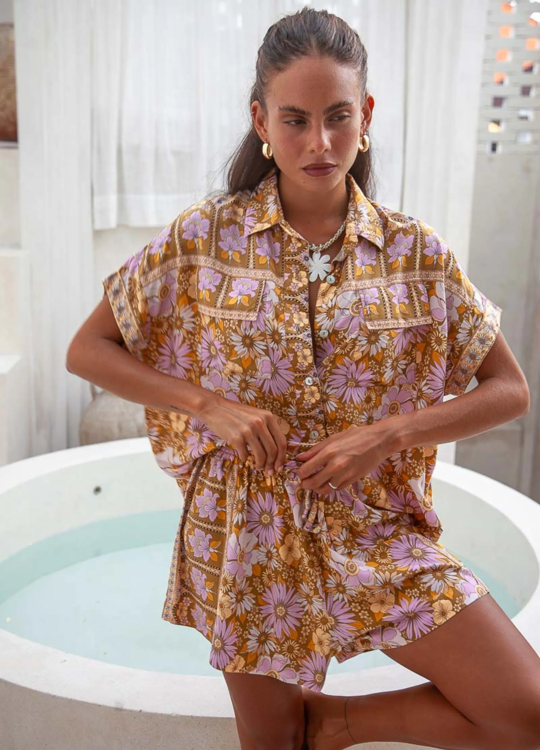 Palm Collective - Pansy Floral Blouse