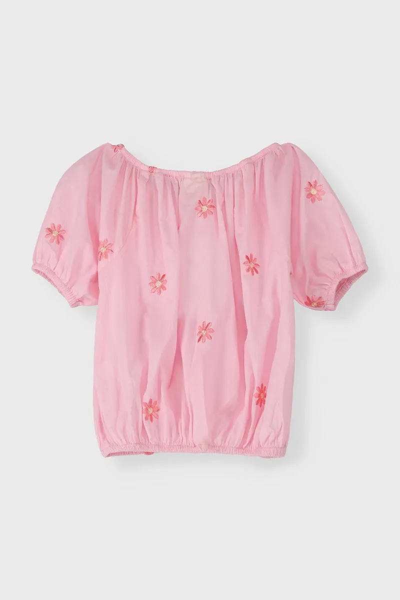Printed Dress For Baby Girl - Pink