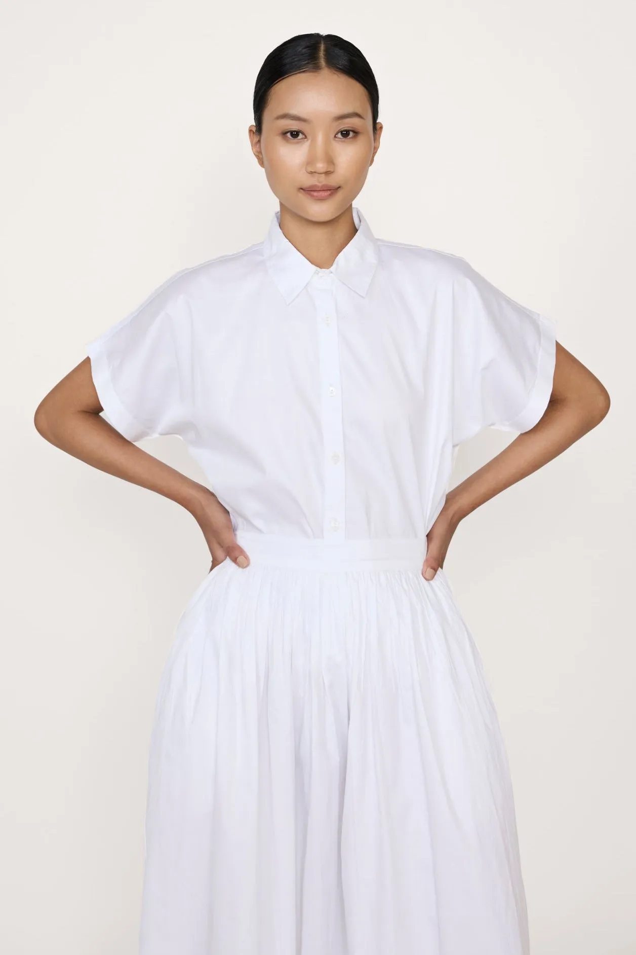 Relaxed Short Sleeve Shirt - White