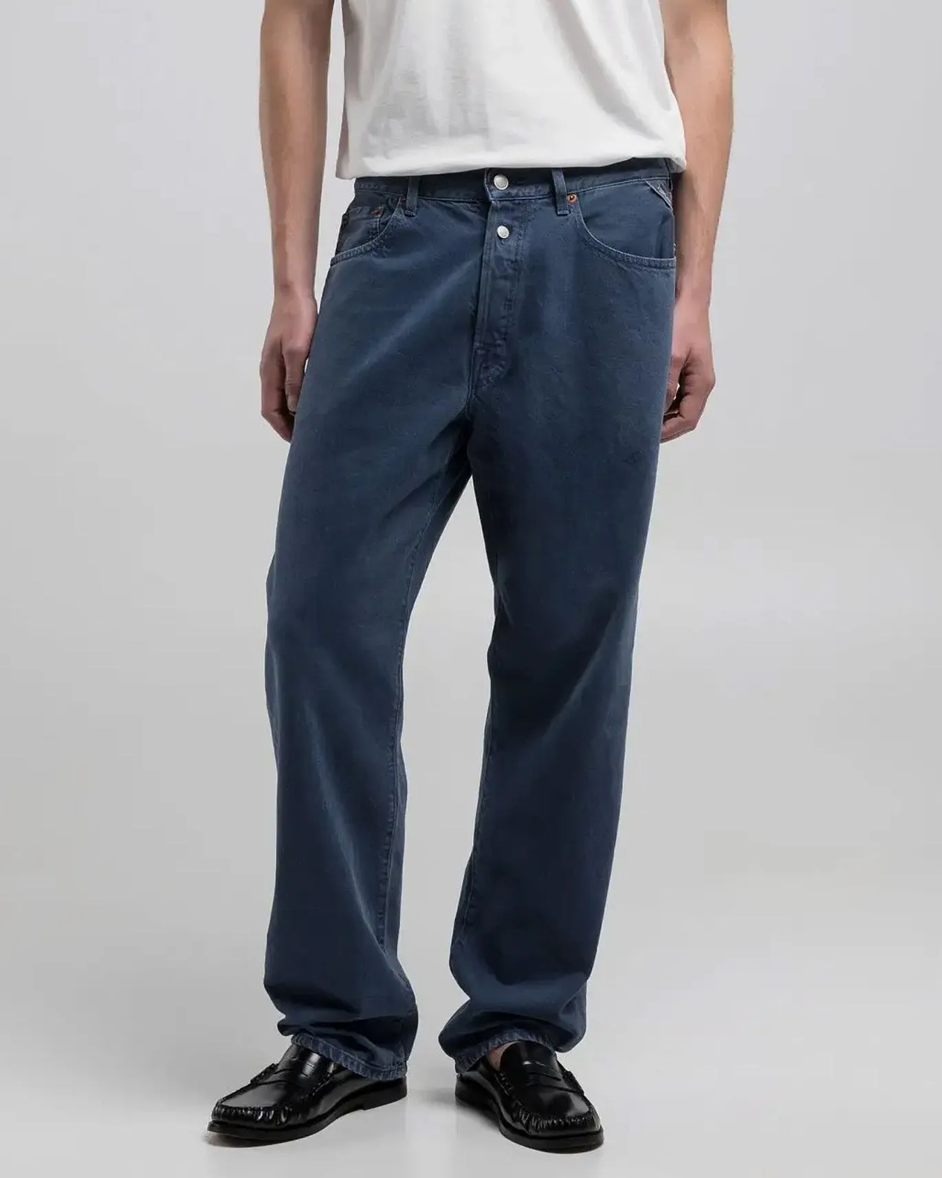 Replay M9Z1 Straight Fit Mens Jeans - Blue Powder