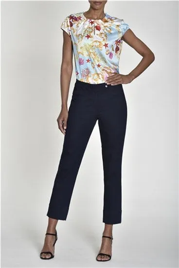 Robell Denim Bella 3/4 Length Jeans in Navy 69