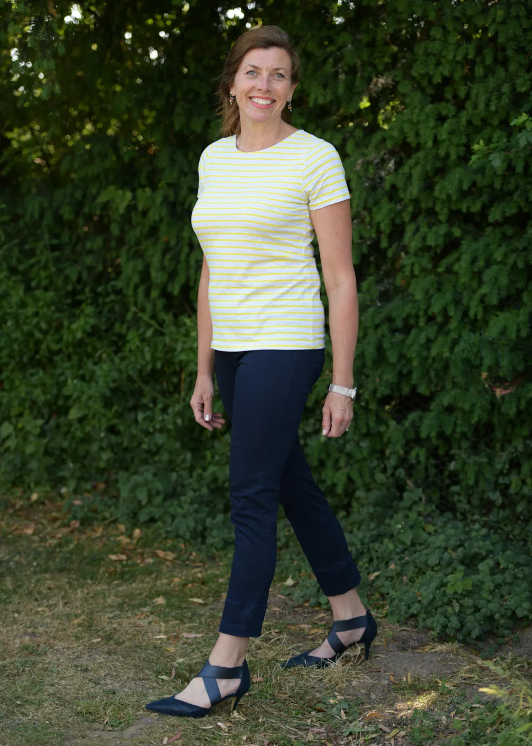 Robell Denim Bella 3/4 Length Jeans in Navy 69
