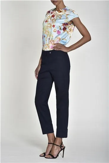 Robell Denim Bella 3/4 Length Jeans in Navy 69