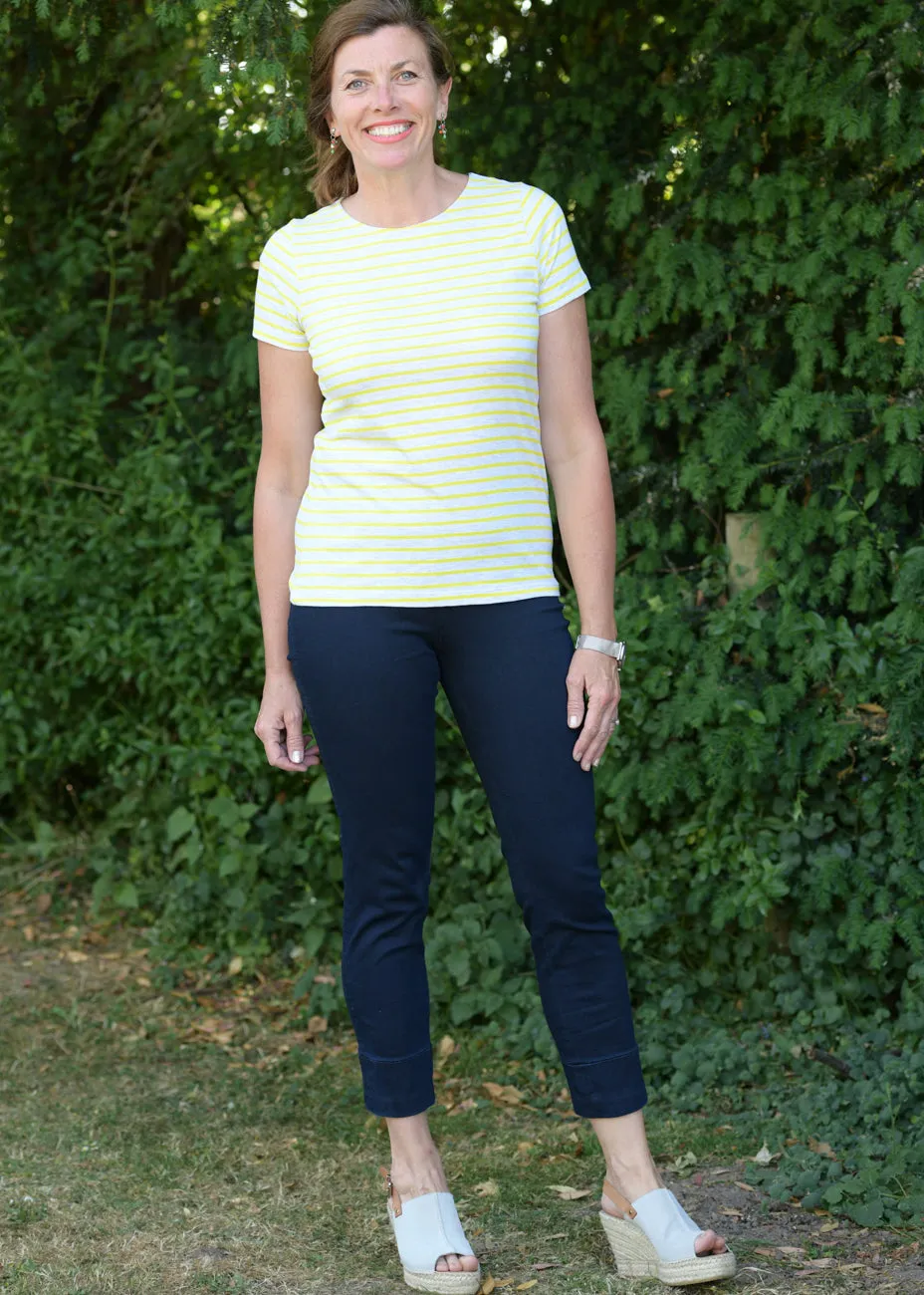 Robell Denim Bella 3/4 Length Jeans in Navy 69