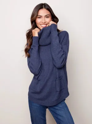 Sweater With Detachable Scarf [H. Denim-C2420]