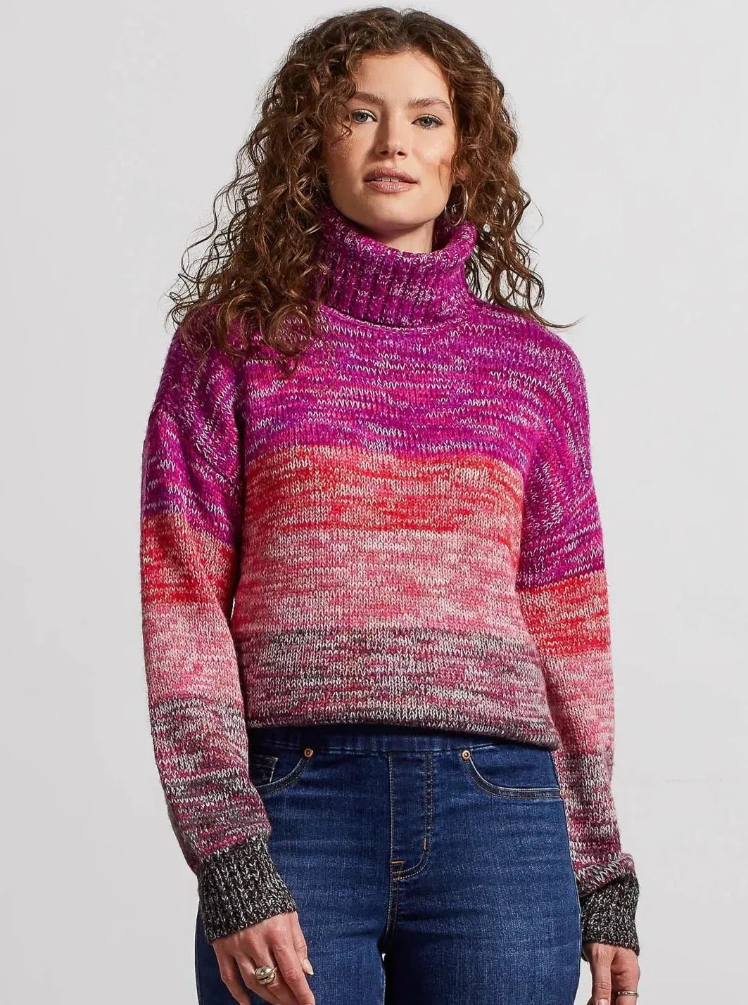 Sweater With Puff Sleeve [Red Plum-5307O]