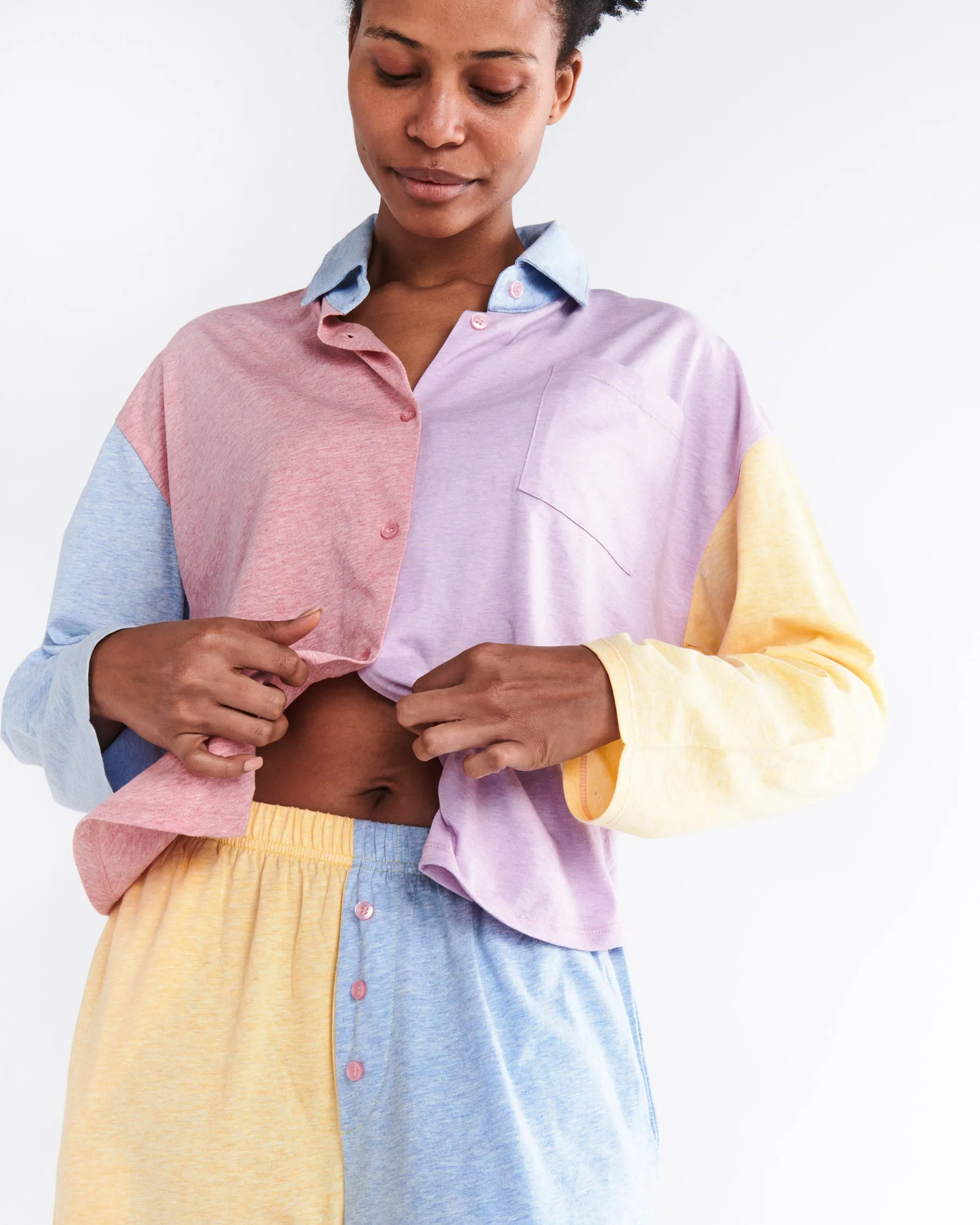 Sweet Pea Organic Cotton Adult Long Sleeve Shirt & Pant Pyjama Set