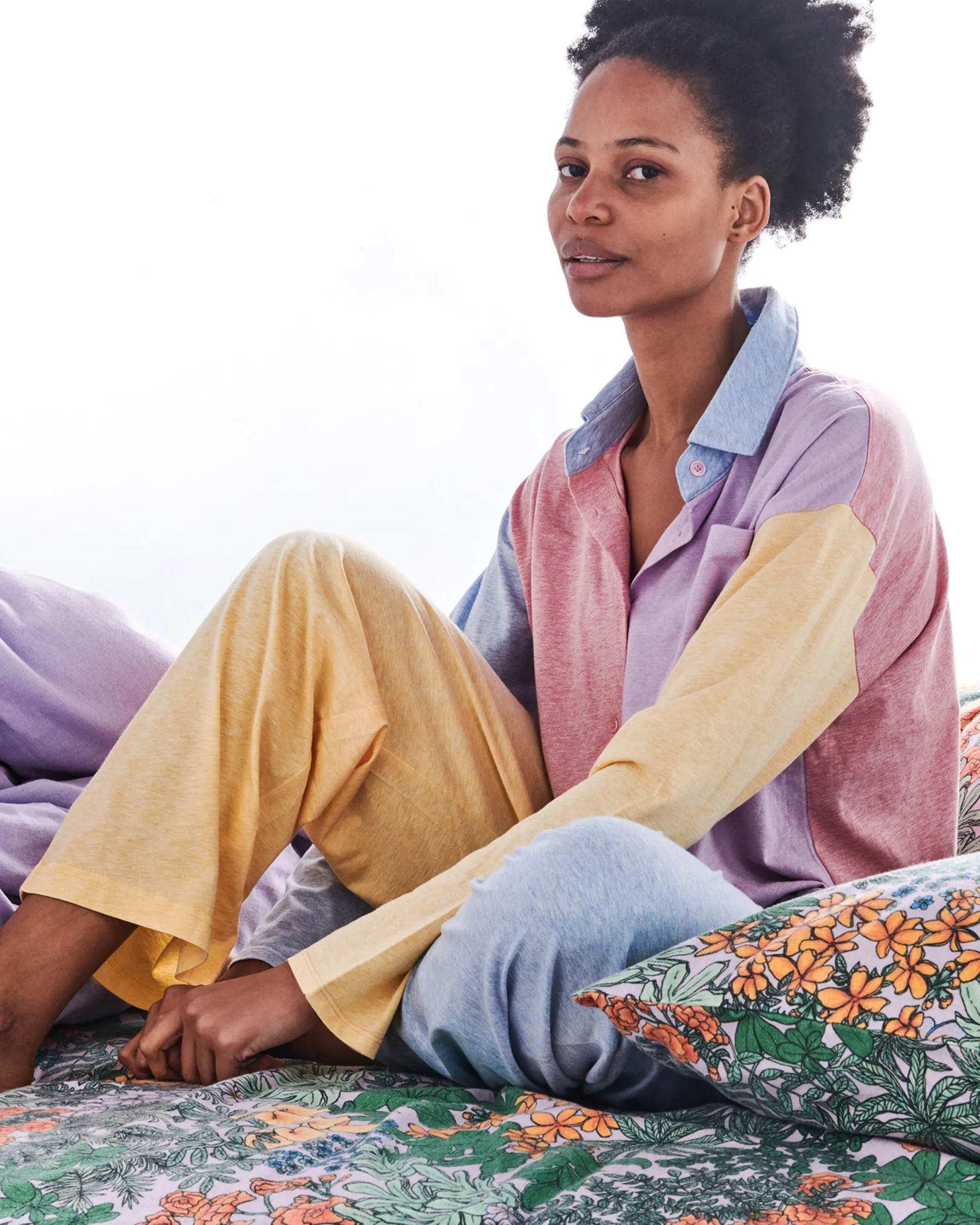 Sweet Pea Organic Cotton Adult Long Sleeve Shirt & Pant Pyjama Set