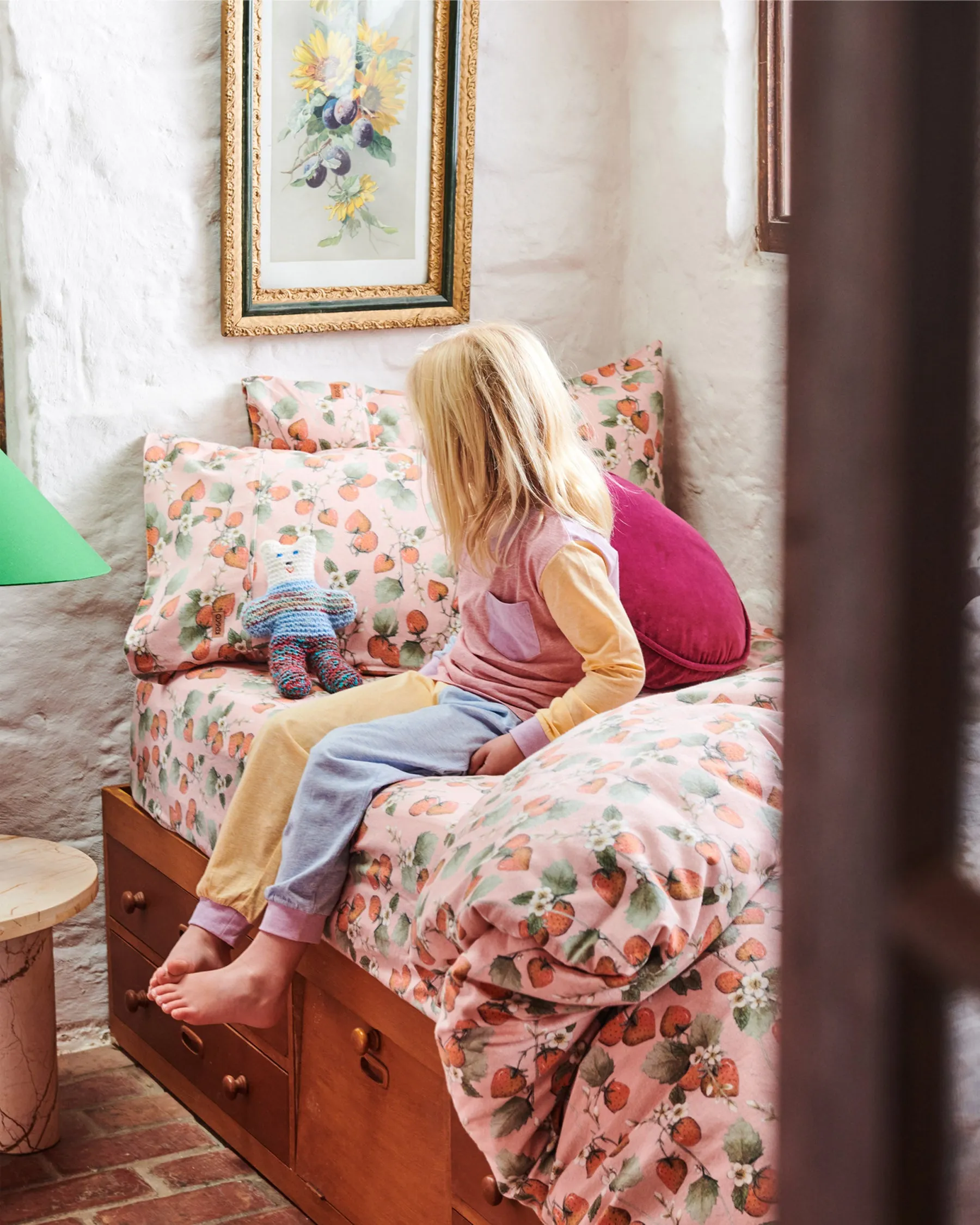 Sweet Pea Organic Cotton Long Sleeve Top & Pant Pyjama Set