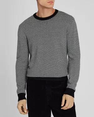 Wool-Blend Striped Crewneck Sweater